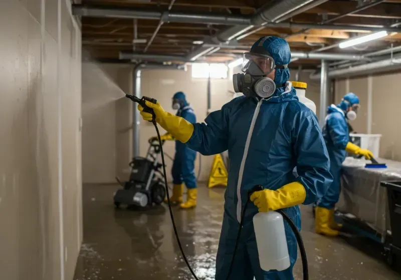 Basement Sanitization and Antimicrobial Treatment process in West Salem, OH