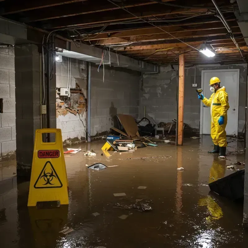 Flooded Basement Electrical Hazard in West Salem, OH Property